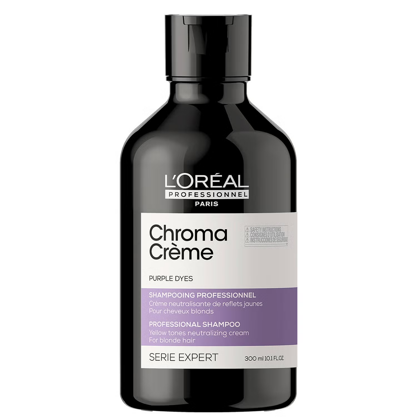 L'Oréal Serie Expert Chroma Crème Yellow-Tones Neutralizing Cream Shampoo - Blondes To Platinum Blondes 300Ml